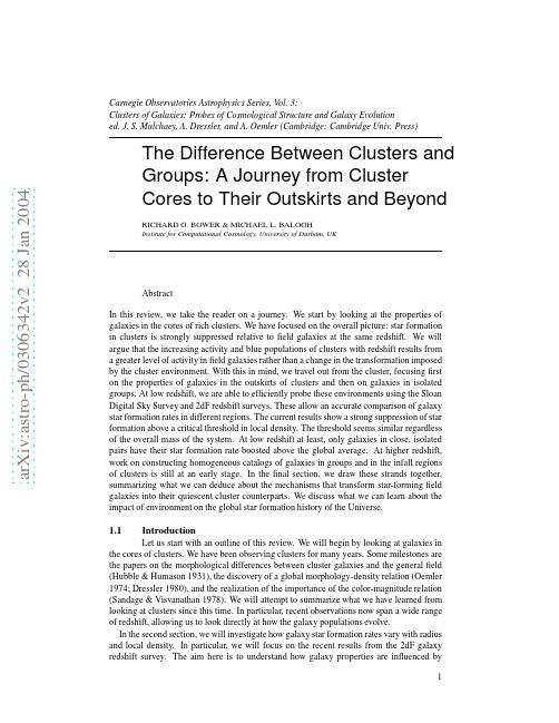 The Difference Between Clusters and Groups A Journey from Cluster Cores to their Outskirts