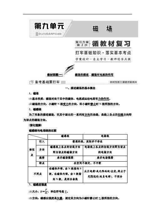 标题-2018-2019学年高中三维设计一轮复习物理通用版：第九单元  磁场(1)