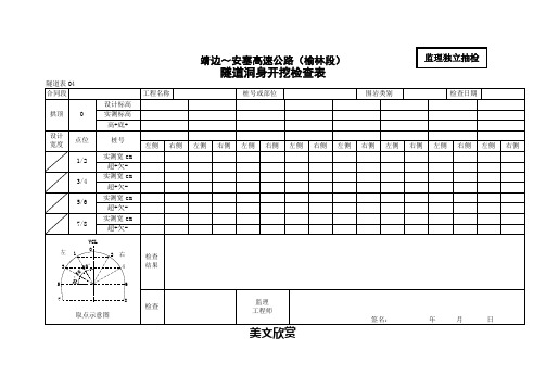 04    隧道洞身开挖检查表