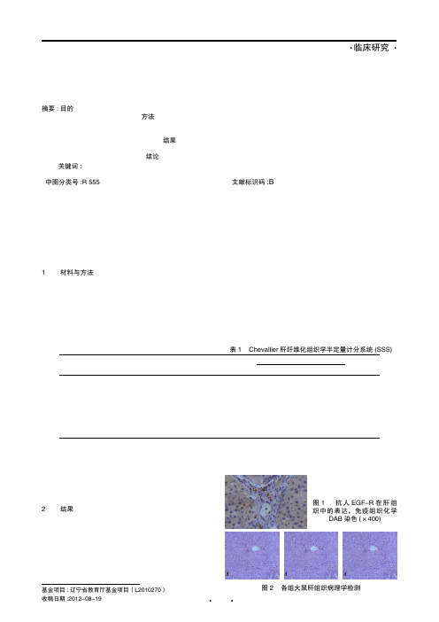 人脐带间充质干细胞移植治疗CCl_4致肝硬化大鼠的病理变化