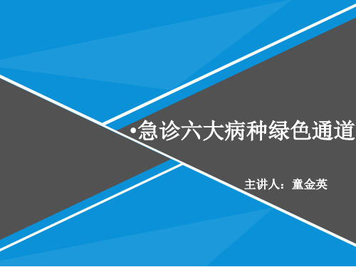 急诊六大病种绿色通道ppt课件