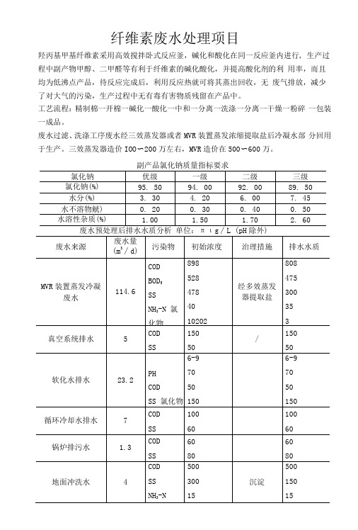 纤维素废水处理项目