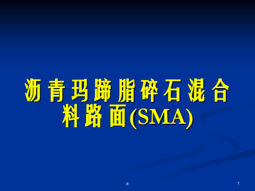 沥青玛蹄脂碎石混合料路面(SMA)