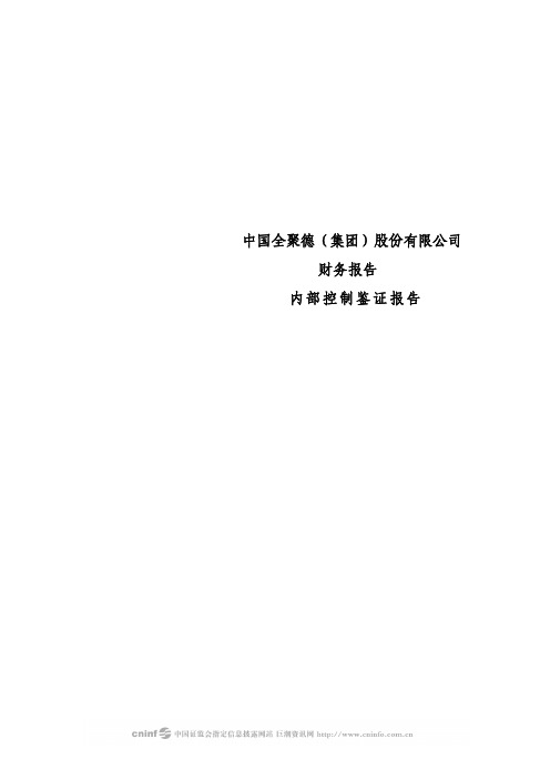 2008 年内部控制自我评估报告