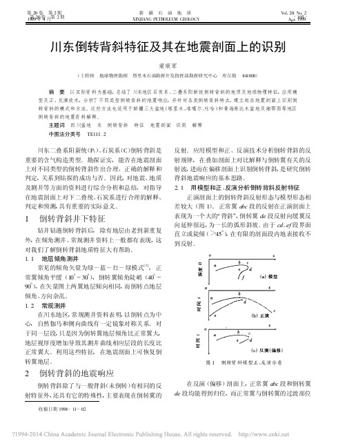 川东倒转背斜特征及其在地震剖面上的识别_梁顺军