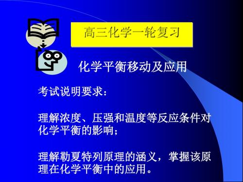 化学课件《化学平衡移动及应用》优秀ppt 人教课标版