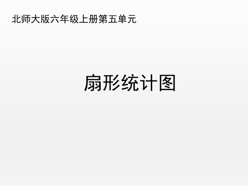 北师大版小学数学六年级上册《扇形统计图》名师课件