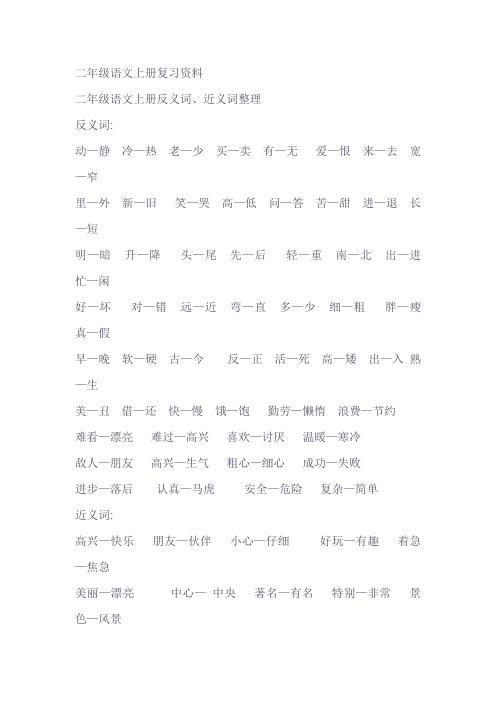 近义词,反义词