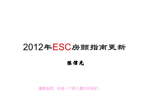 2012ESC房颤指南更新