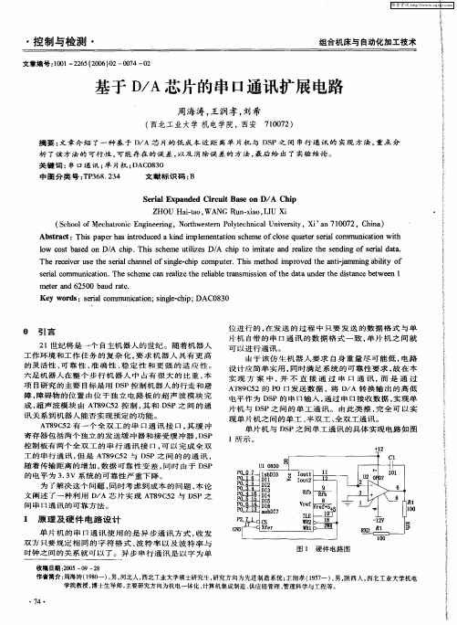 基于D／A芯片的串口通讯扩展电路