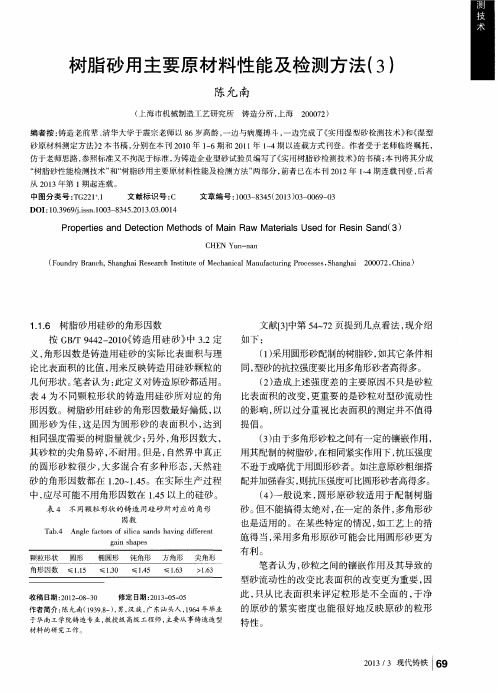 树脂砂用主要原材料性能及检测方法(3)