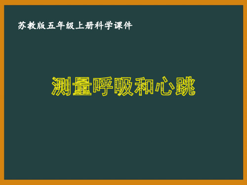 苏教版五年级科学上册第四单元《1.测量呼吸和心跳》优秀课件