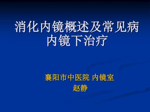 讲课--消化内镜概述及常见病内镜下治疗