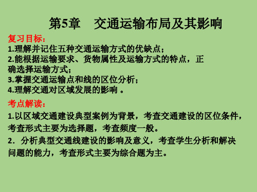 人教版高一地理必修二课件：交通运输方式的选择(共58张PPT)