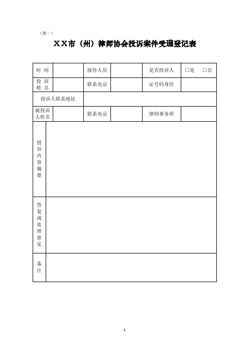 律师协会投诉案件处理文书模板(四川省适用)