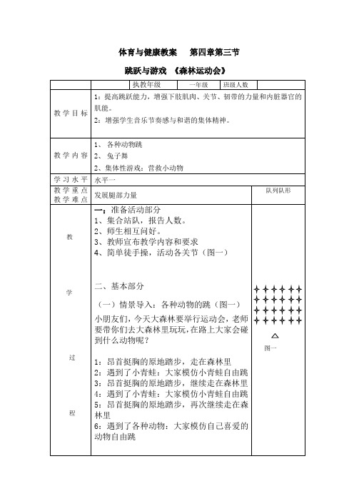 森林运动会教案