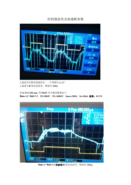 24-16 200kW开关磁阻电机波形及电机相关参数