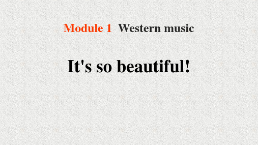 《It'ssobeautiful》WesternmusicPPT