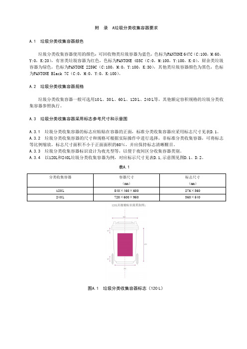 城市垃圾分类收集容器要求、收集屋、亭、宣传栏、公示牌示例