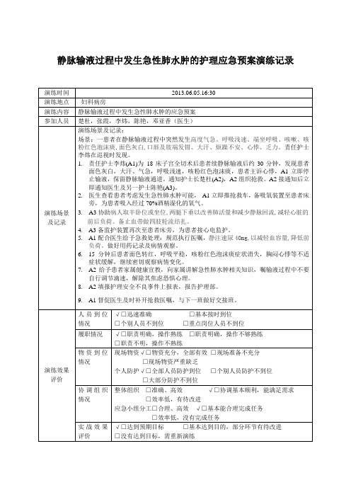 急性肺水肿应急预案