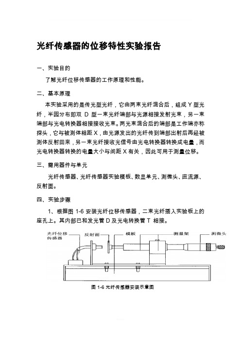 光纤传感器的位移特性