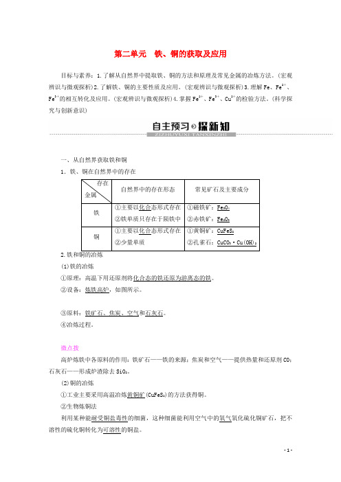 高中化学专题3第2单元铁铜的获取及应用教案苏教版必修1