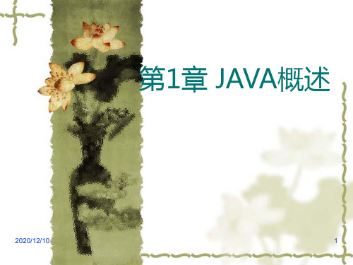 JAVA程序设计 第1章 JAVA概述.ppt.jspPPT教学课件