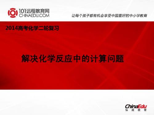 2014年高考化学二轮复习：解决化学反应中的计算问题ppt课件