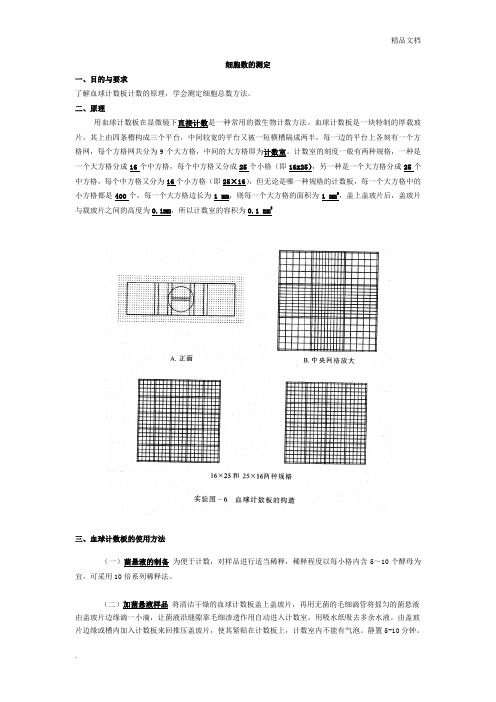 细胞数的测定(血球计数板的使用方法)