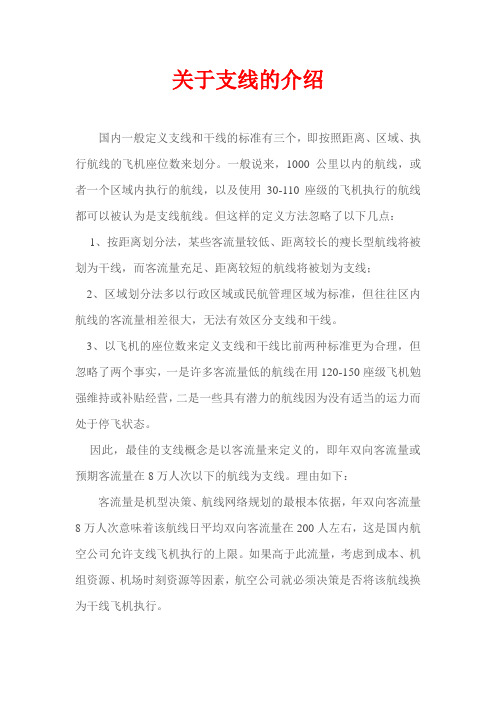 关于支线的介绍