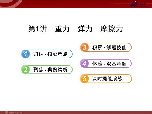 人教版高中物理一轮复习课件：2.1重力  弹力  摩擦力