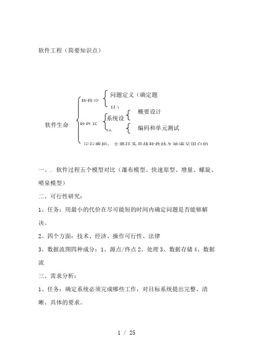 北京航空航天大学软件工程知识点总结