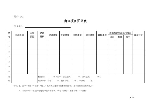 节能检查表格