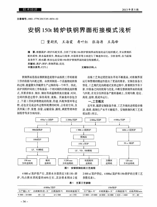 安钢150t转炉铁钢界面衔接模式浅析