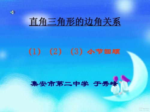 28.1 锐角三角函数(3) 特殊角的三角函数--