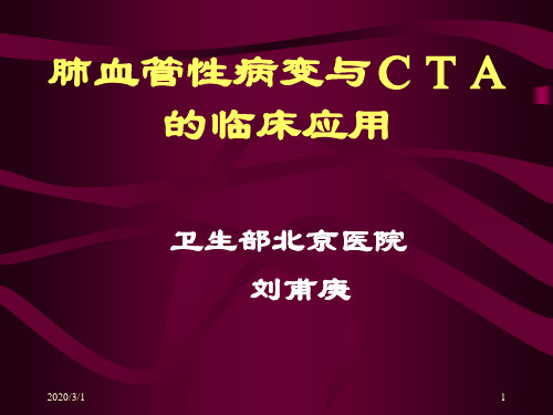 肺血管性病变与cta的临床应用ppt课件