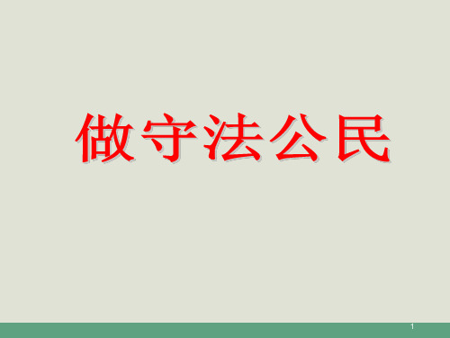 做守法公民ppt课件