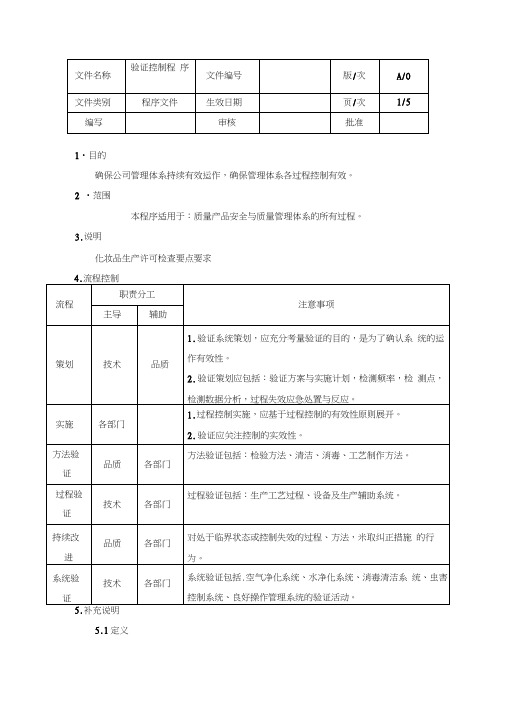 验证控制程序