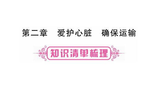 中考生物总复习(冀少版)精品课件：教材复习 第2单元第2章 爱护心脏 确保运输