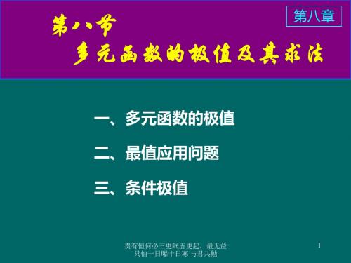 多元函数极值-文档资料