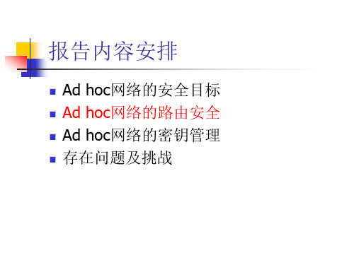 Adhoc路由协议安全分析