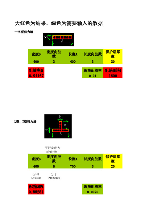 剪力墙体积配箍率、配筋面积计算20090528