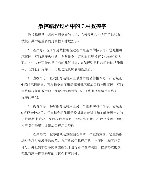 数控编程过程中的7种数控字