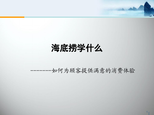 海底捞-企业成功案例分析ppt课件