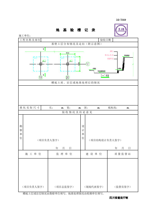 地基验槽记录