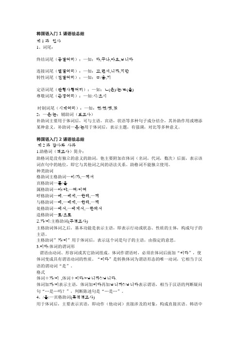 韩国语入门