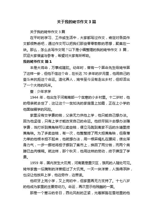 关于我的姥爷作文3篇