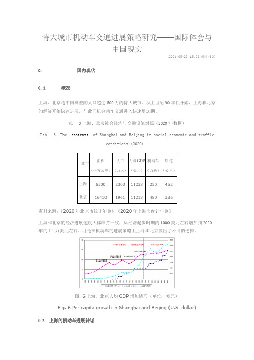 特大城市机动车交通进展策略研究