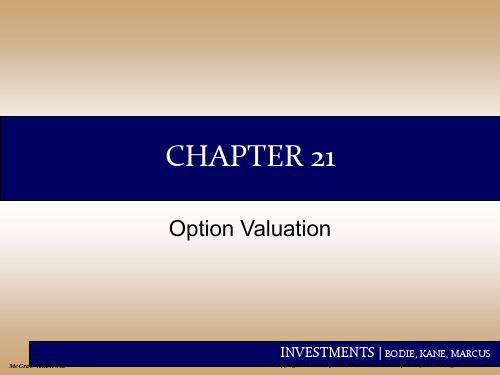 2019年-INVESTMENTS 投资学 (博迪BODIE, KANE, MARCUS)Chap021 Option Valuation-PPT精选文档