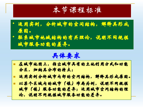 高中地理湘教版必修二 2.1城市的空间结构(共52张PPT)